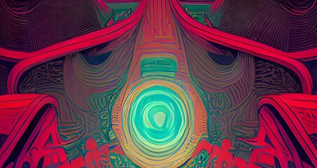 abstract pattern decorated structure illustration