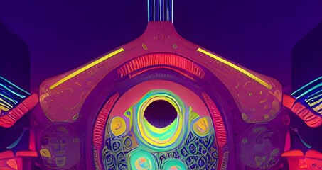 abstract pattern decorated structure illustration