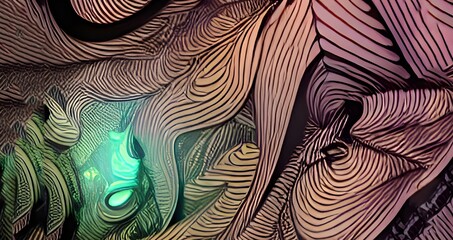abstract pattern decorated structure illustration