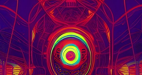 abstract pattern decorated structure illustration