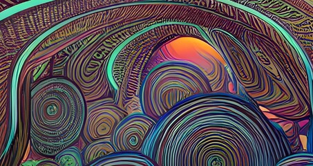 abstract pattern decorated structure illustration