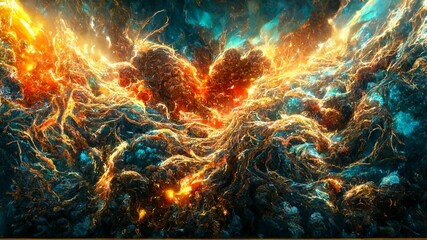 Wall Mural - incredible fantastic backdrop, fantasy landscape, beautiful abstract landscape, wallpaper texture 3d