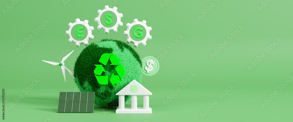 Recycle Program Esg Global recycling. ESG concept of environmental, social and governance ...