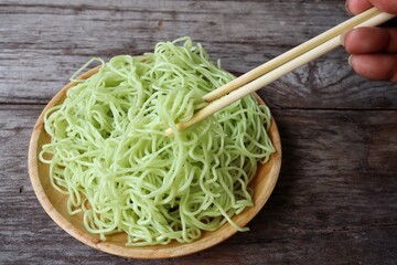 Poster - Raw egg noodles Chinese food