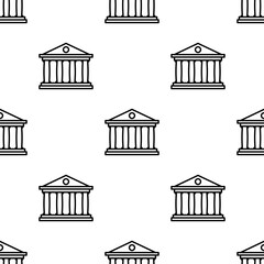 Wall Mural - Bank building seamless pattern. Architecture. Vector illustration