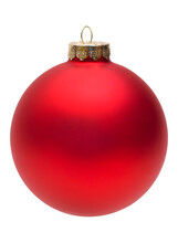 A Red Christmas Ball Ornament.
