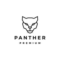 Wall Mural - Panther Head Logo Vector icon illustration