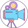 Filming camera vector film video icon movie symbol