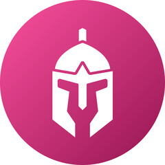 Poster - Roman Helmet Icon Style