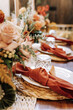 © Brianna - fall wedding table setting