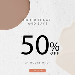 earth tone Brown fashion sale template set vector