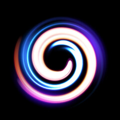 Wall Mural - Rotating Multicolor Swirl Lights, isolated and easy to edit. Vector Illustration
