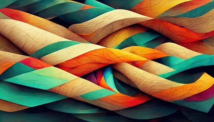Beautiful mesmerize wave colorful pattern in wavy lines curves beautiful background, vintage earthy colors