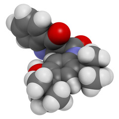 Poster - Ivacaftor cystic fibrosis drug molecule.