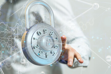 security data code digital in hand