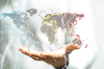 Structure of world economy, communication network global