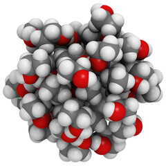 Canvas Print - Ethanol (EtOH, alcohol) molecules, liquid sphere model.