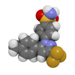 Canvas Print - Celecoxib pain and inflammation drug (NSAID), chemical structure.