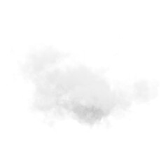 Wall Mural - single white cloud with transparent background