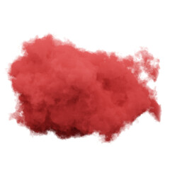 Wall Mural - single red cloud with transparent background