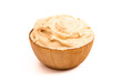 Bowl of Pumpkin Pie Flavored Cream Cheese Isolated on a White Background