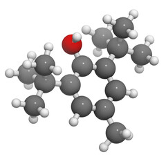 Canvas Print - Butylated hydroxytoluene (BHT) antioxidant molecule.