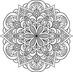 Wall Mural - Mandalas for coloring book color pages.Anti-stress coloring book page for adults.