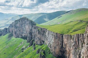 beautiful mountains of armenia on a cloudy day