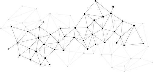 Poster - Vector Connecting dot polygon background. Concept of Network, Business, Connecting, Molecule, Data, Chemical