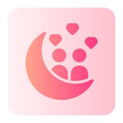 Honeymoon gradient icon