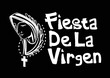 gestalt art design maria illustration and handwritten text, fiesta de la virgen