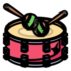 A mexican drum tambora flat icon