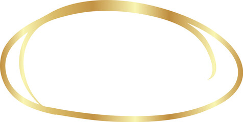 Wall Mural - Circle gold frame