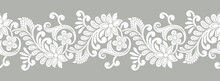 Vector Swirly Floral Border Design