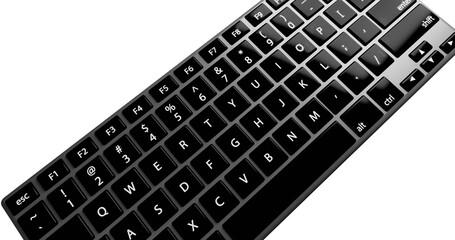 computer keyboard isolated on white