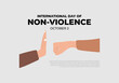 © ngupakarti - International day of non violence background on october 2nd.