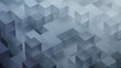 © RocknRoller Studios - Precisely Arranged Translucent Blocks. Grey, Modern Tech Wallpaper. 3D Render.