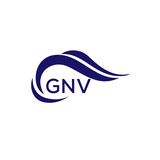 Fototapeta  - GNV letter logo. GNV blue image on white background. GNV Monogram logo design for entrepreneur and business. GNV best icon.
