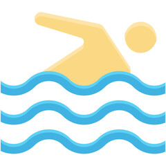 Poster - Swimmer Vector Icon 