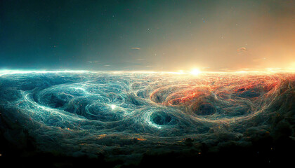 Wall Mural - Phantasy Vast Galaxy Abstract Space Nebula Cosmos Art Illustration