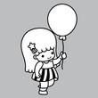 © Jehsomwang - Little girl holding balloon