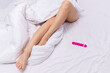 © руслан малыш - Young woman holding sex toy dildo vibrator in bed