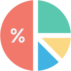 Canvas Print - Pie Chart Vector Icon