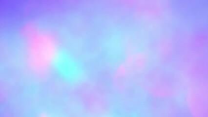 Wall Mural - Moving bokeh background in pastel colors. The blue and pink round bokeh sparkles and shimmers. Abstract background in unicorn colors. Soft gradient transitions from blue to pink.