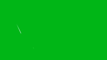 falling stars motion graphics with green screen background