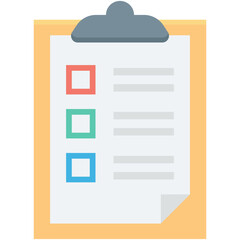 Wall Mural - Checklist Colored Vector Icon