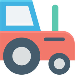 Wall Mural - Tractor Colored Vector Icon