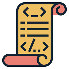 script modern line style icon