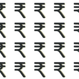 Fototapeta Zachód słońca - Indian rupee symbol vector pattern seamless background. Black white monochrome backdrop with geometric layout currency icons. Finance repeat. Graphic resource asset for money,business, economy