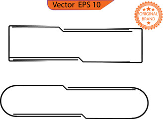Wall Mural - Black empty   buttons and sliders, web icons of different forms. Button set color black. Vector illustration